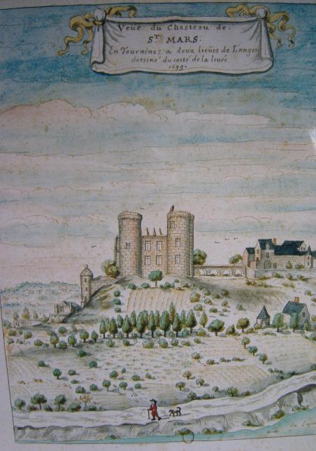 Watercolor by François-Roger de Gaignières (1642-1715)