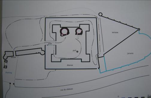 Map of the visit in which you can see the triangular design of the Juiverie.