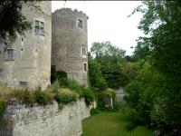 The towers viewed from the edge of the moat